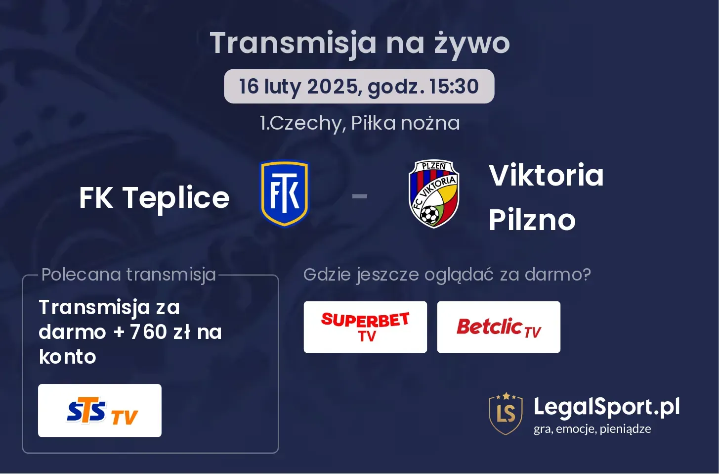 FK Teplice - Viktoria Pilzno gdzie oglądać?