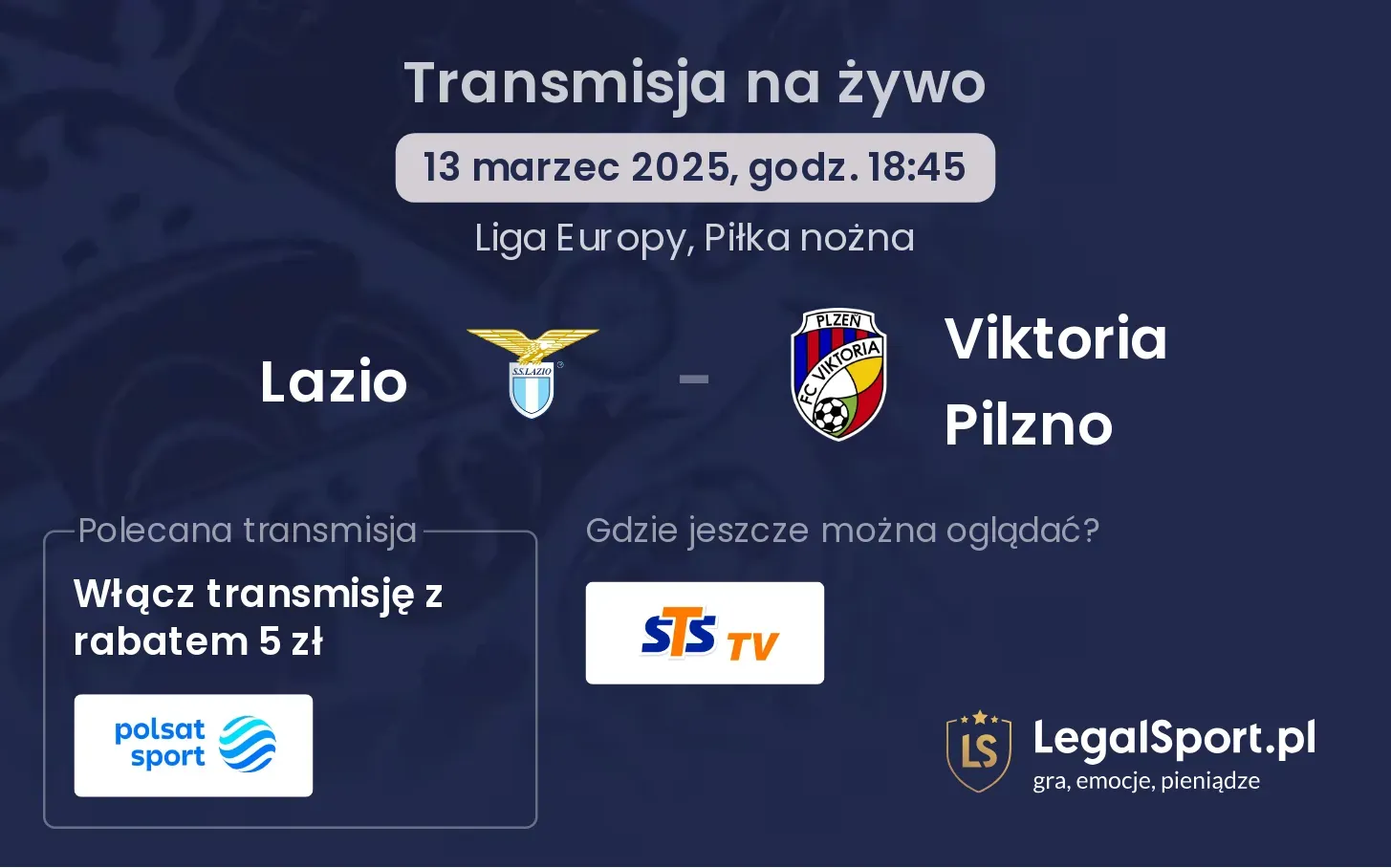 Lazio - Viktoria Pilzno gdzie oglądać?