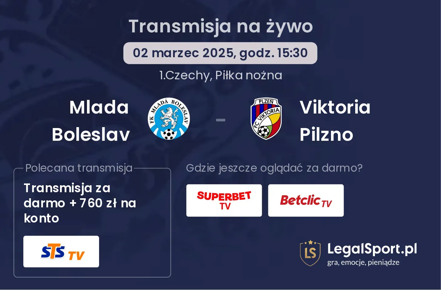 Mlada Boleslav  - Viktoria Pilzno gdzie oglądać transmisję?