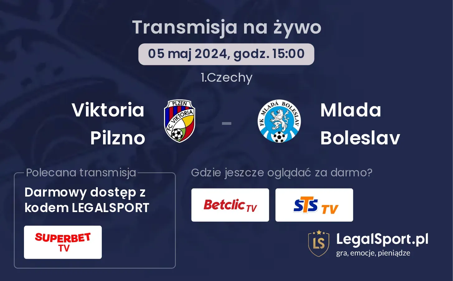 Viktoria Pilzno - Mlada Boleslav  transmisja na żywo