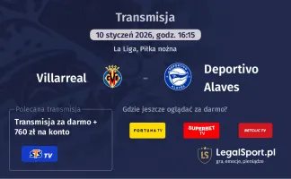Villarreal - Deportivo Alaves gdzie oglądać? (10.01)
