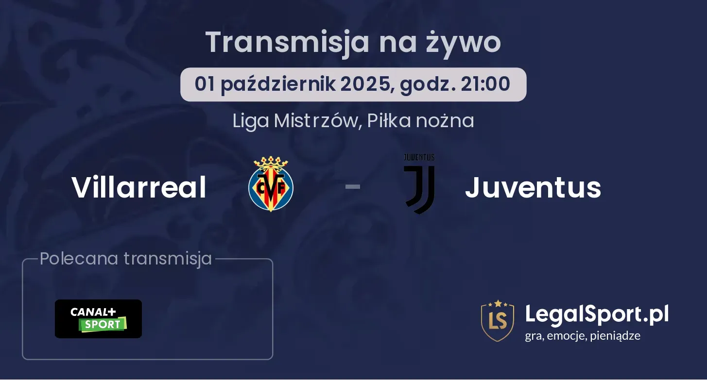 Villarreal - Juventus gdzie oglądać?