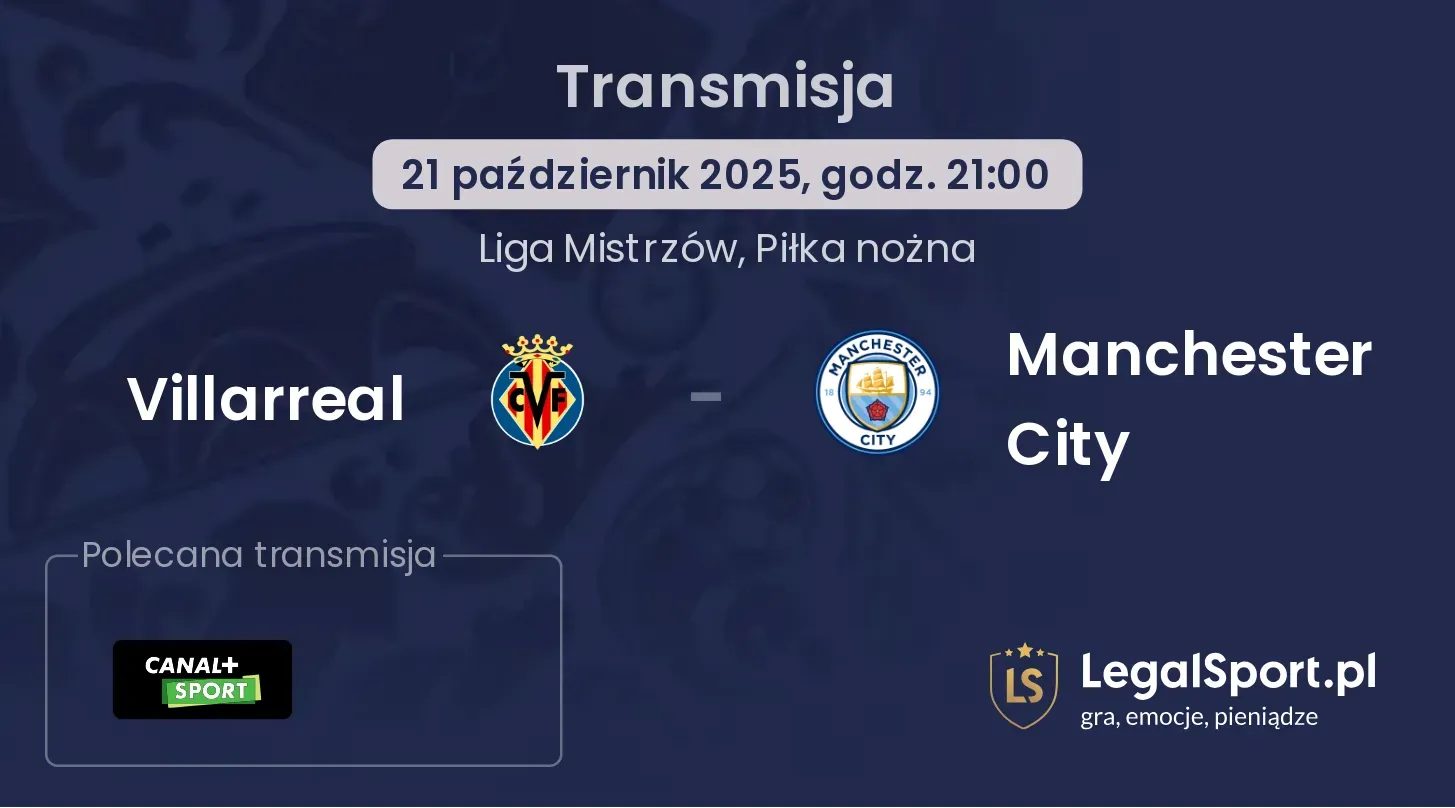 Villarreal - Manchester City Transmisje