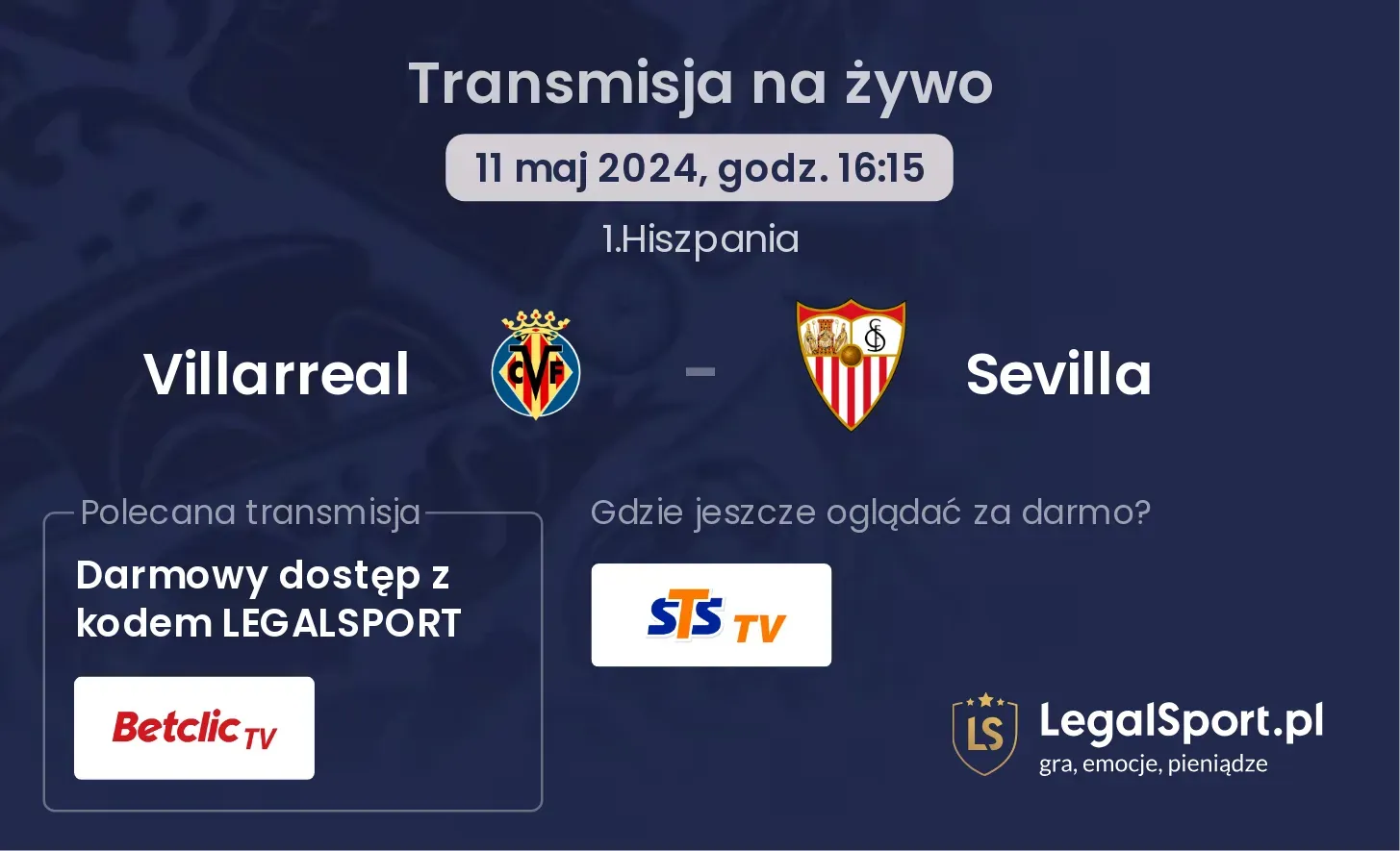 Villarreal - Sevilla transmisja na żywo
