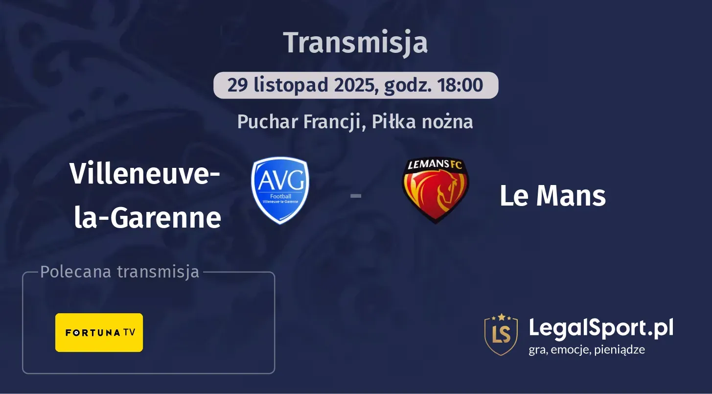 Villeneuve-la-Garenne - Le Mans Transmisje