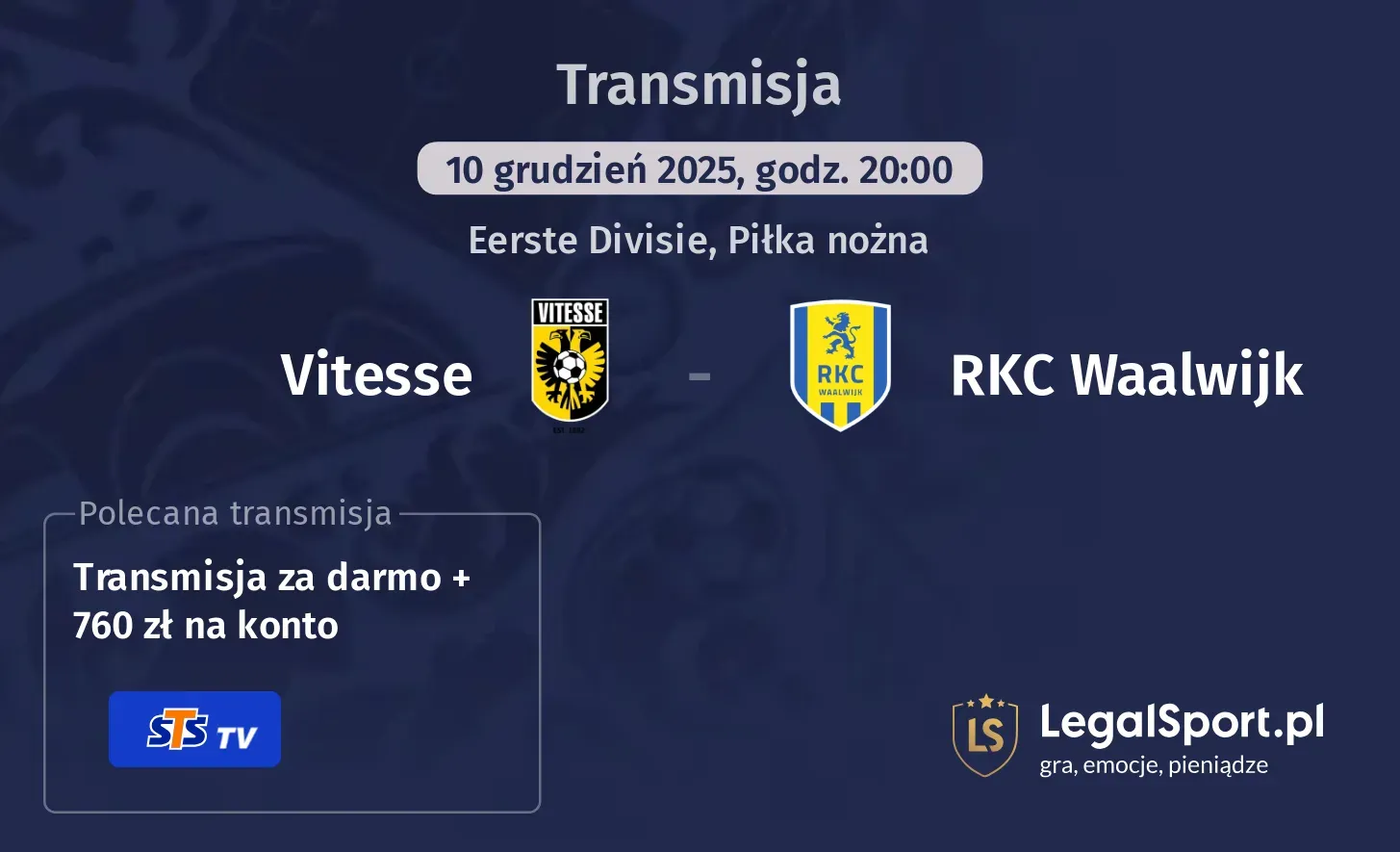 Vitesse - RKC Waalwijk Transmisje