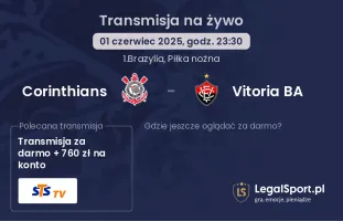 Corinthians - Vitoria BA gdzie oglądać transmisję?