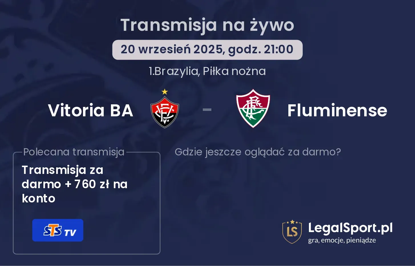 Vitoria BA - Fluminense gdzie oglądać?
