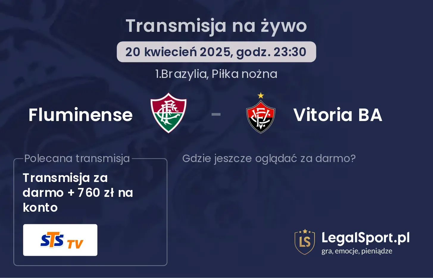 Fluminense - Vitoria BA gdzie oglądać transmisję?