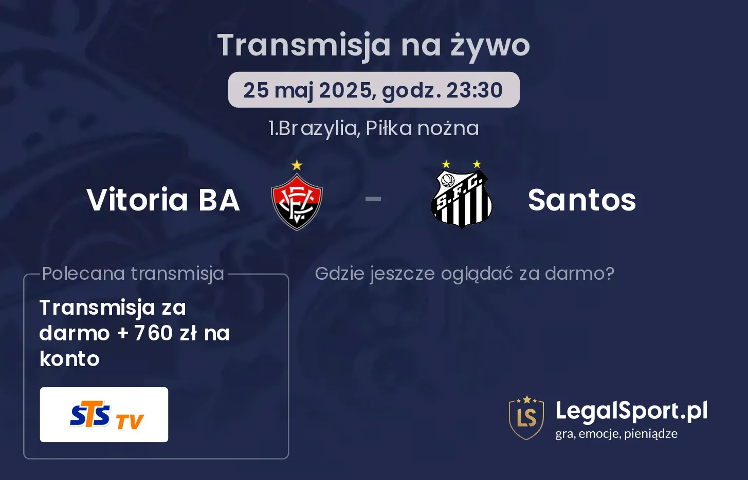 Vitoria BA - Santos transmisja na żywo