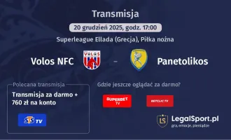 Volos NFC - Panetolikos gdzie oglądać? (20.12)