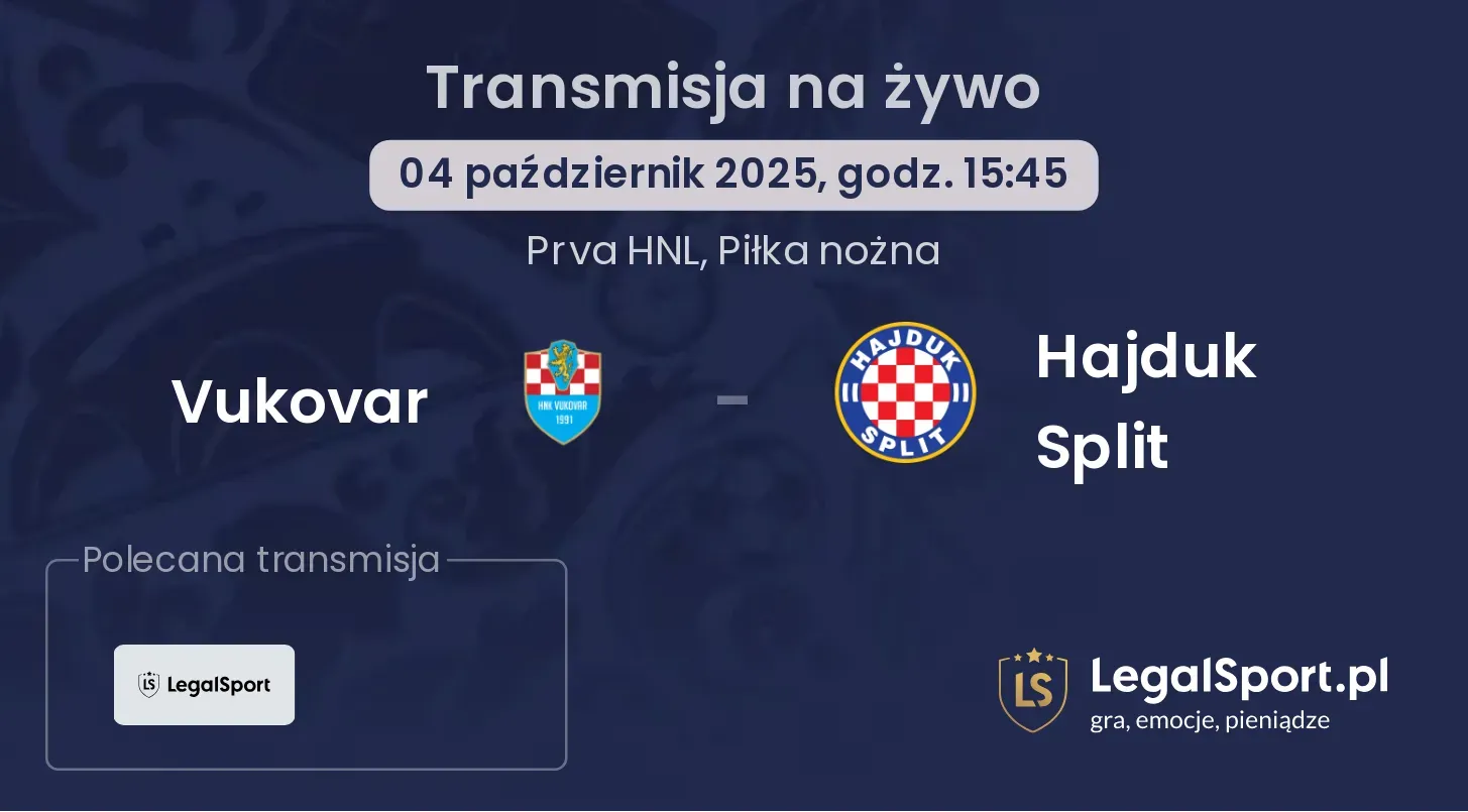 Vukovar - Hajduk Split gdzie oglądać?