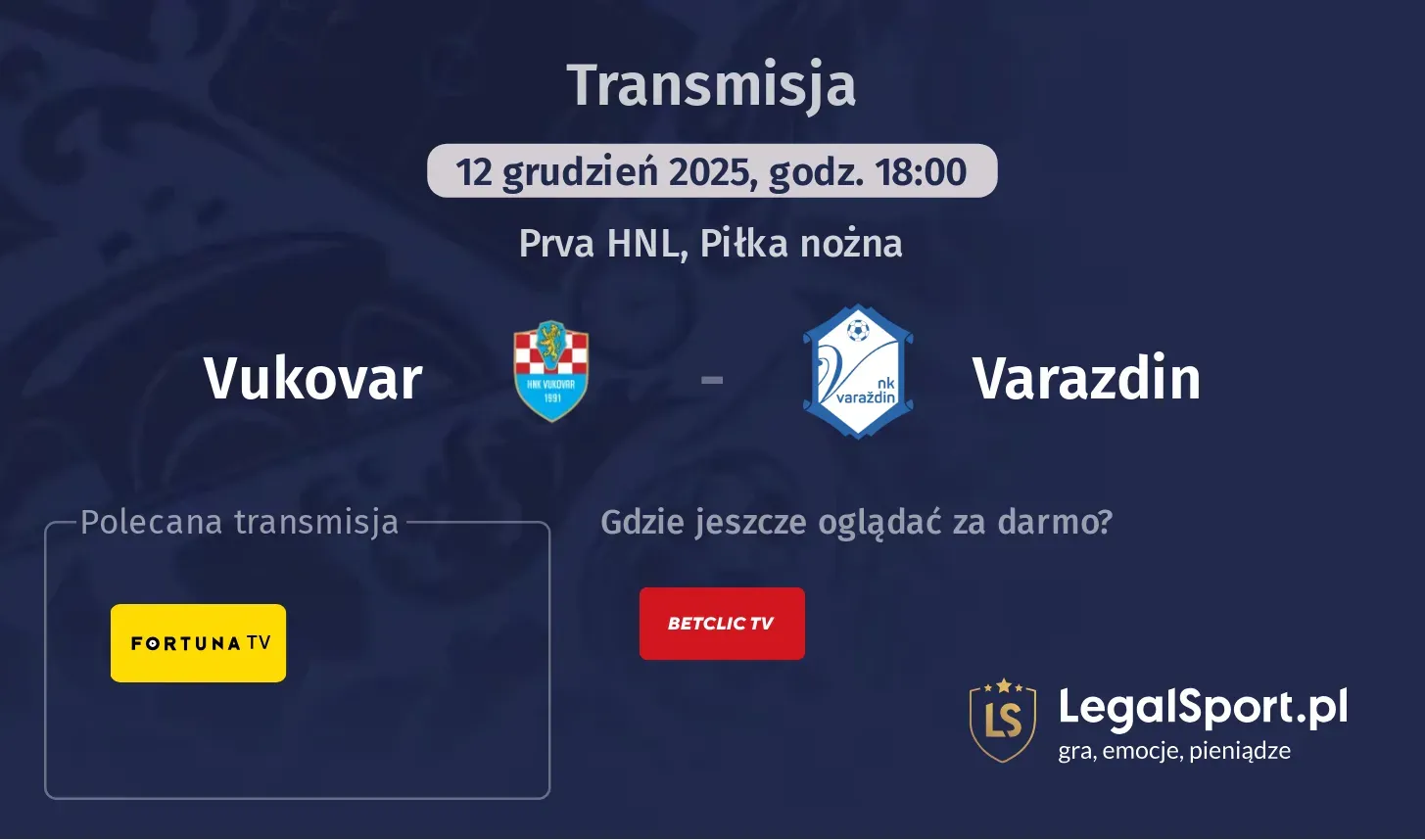 Vukovar - Varazdin Transmisje