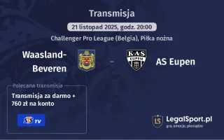 Waasland-Beveren - AS Eupen gdzie oglądać? (21.11)