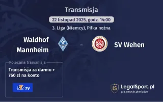 Waldhof Mannheim - SV Wehen gdzie oglądać? (22.11)