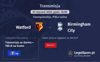 Watford - Birmingham City gdzie oglądać? (01.01)