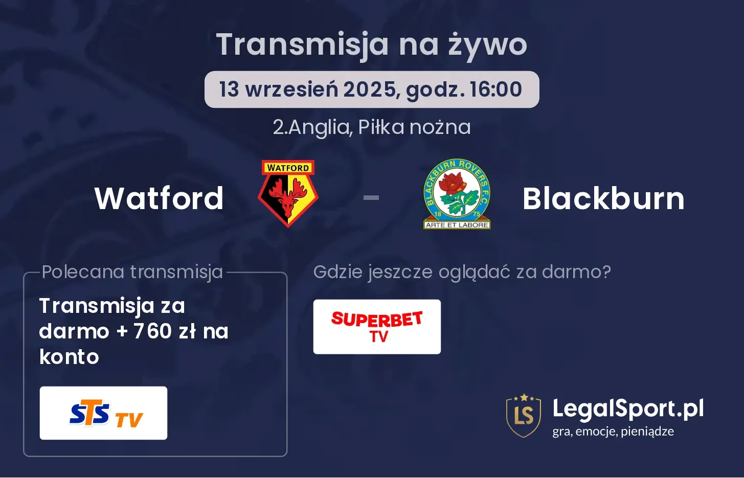Watford - Blackburn gdzie oglądać?