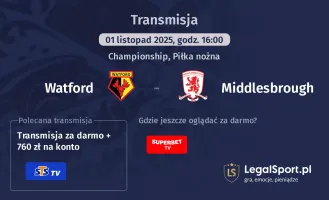 Watford - Middlesbrough gdzie oglądać?