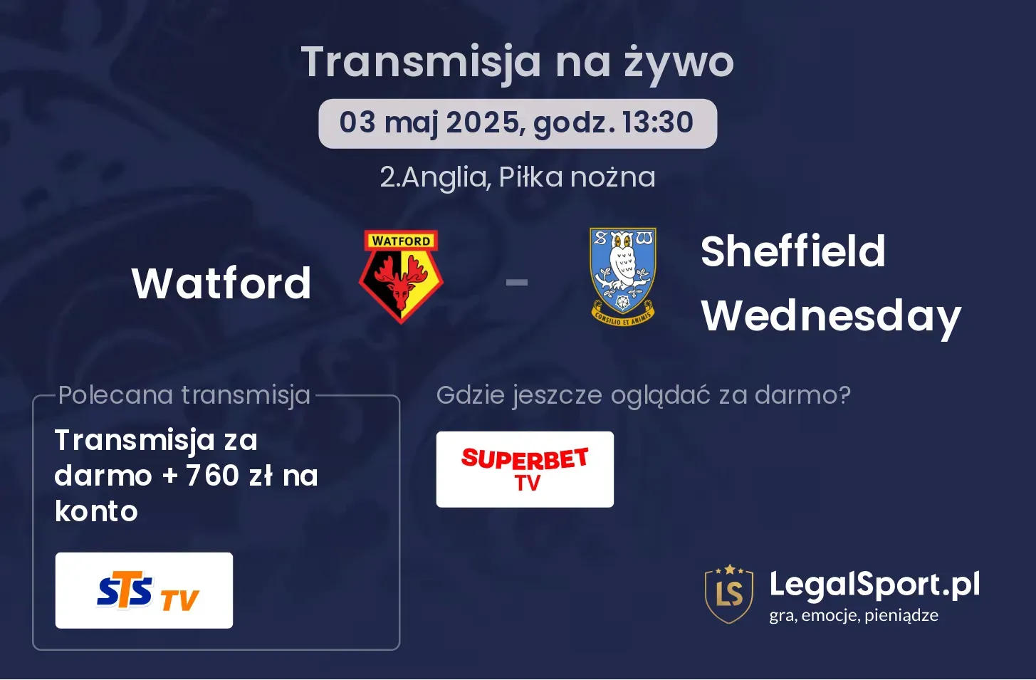 Watford - Sheffield Wednesday gdzie oglądać?