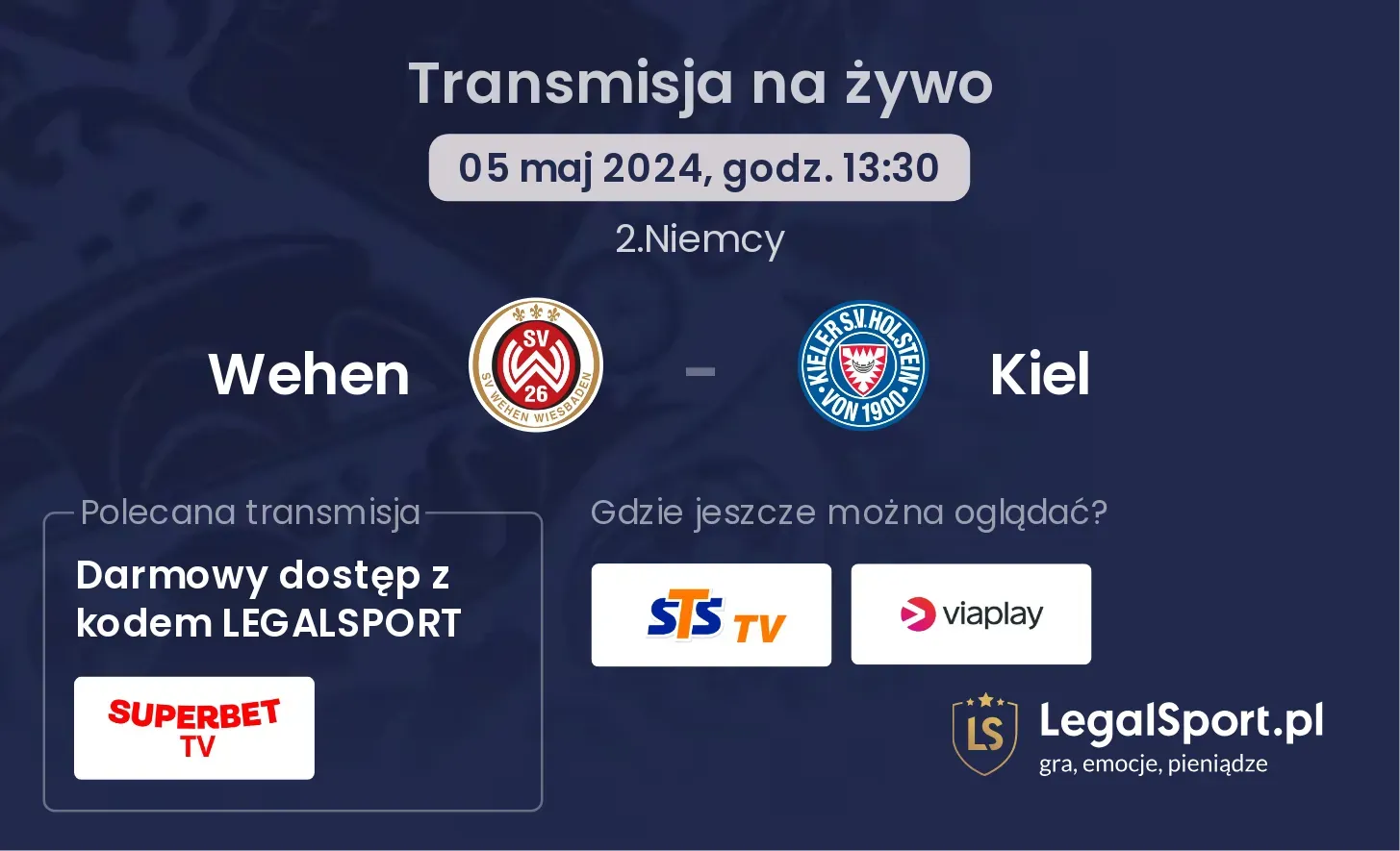 Wehen - Kiel transmisja na żywo