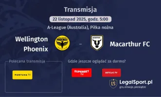 Wellington Phoenix - Macarthur FC gdzie oglądać? (22.11)