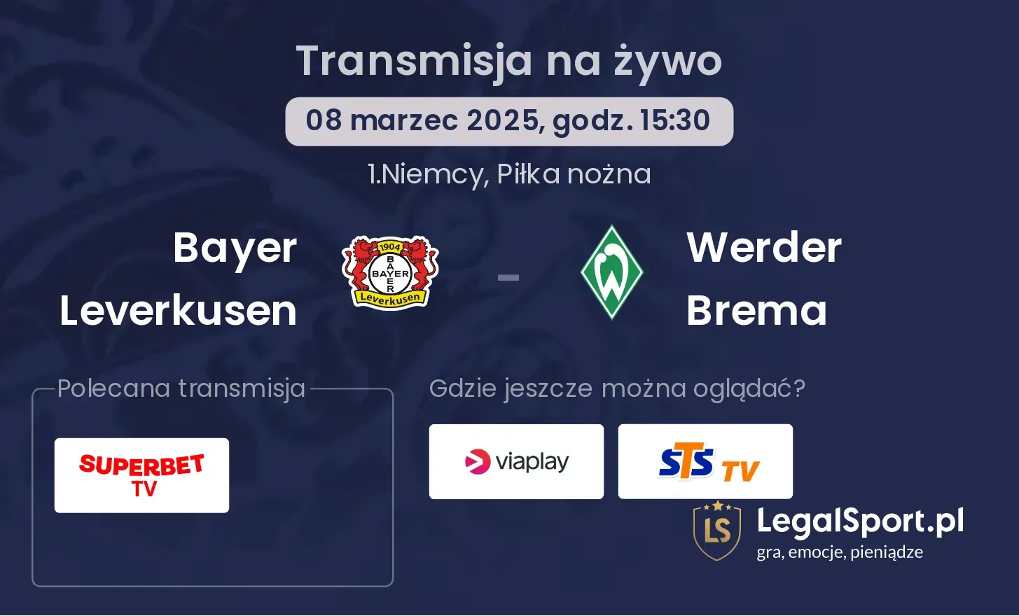 Bayer Leverkusen - Werder Brema gdzie oglądać?