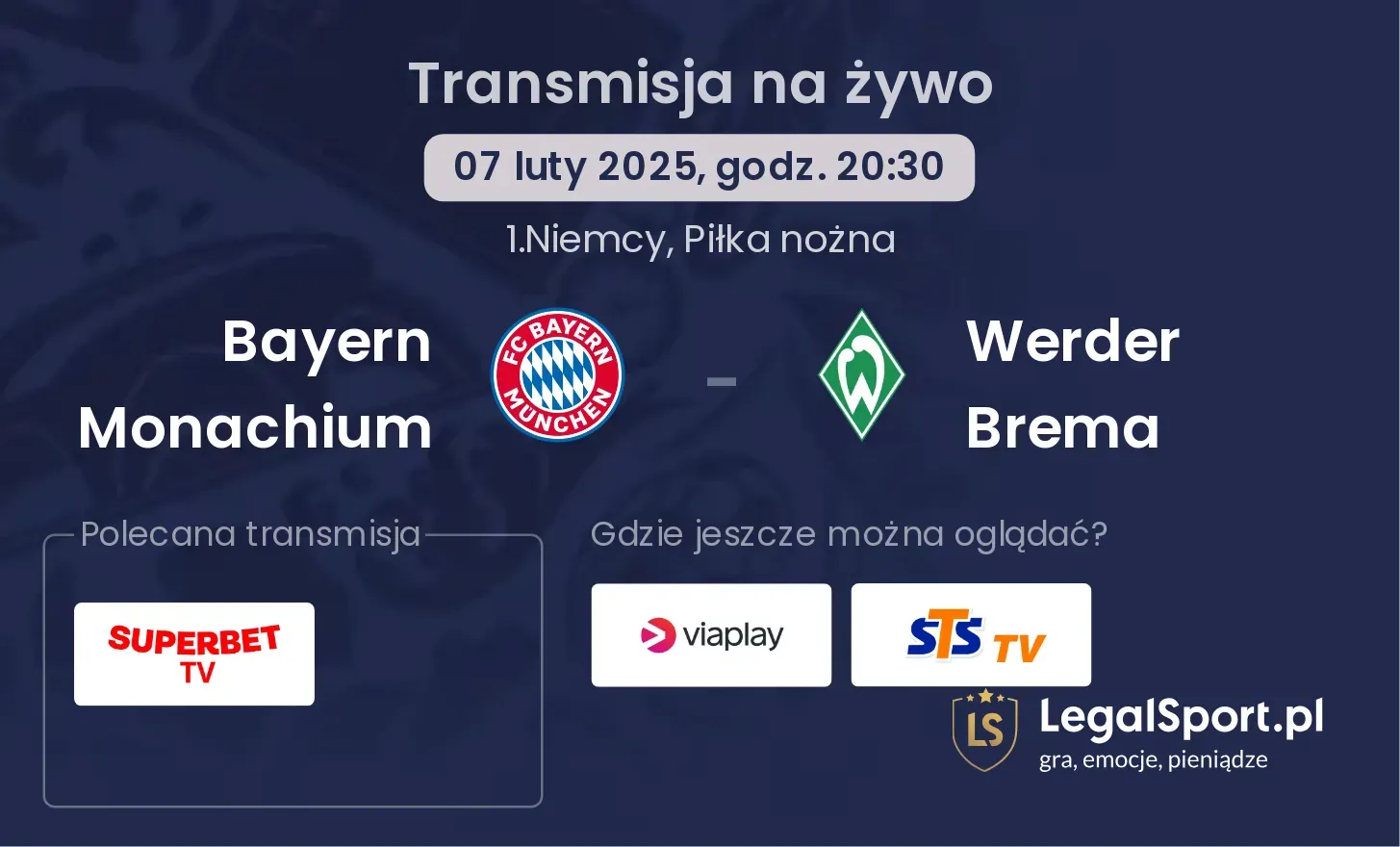 Bayern Monachium - Werder Brema gdzie oglądać?