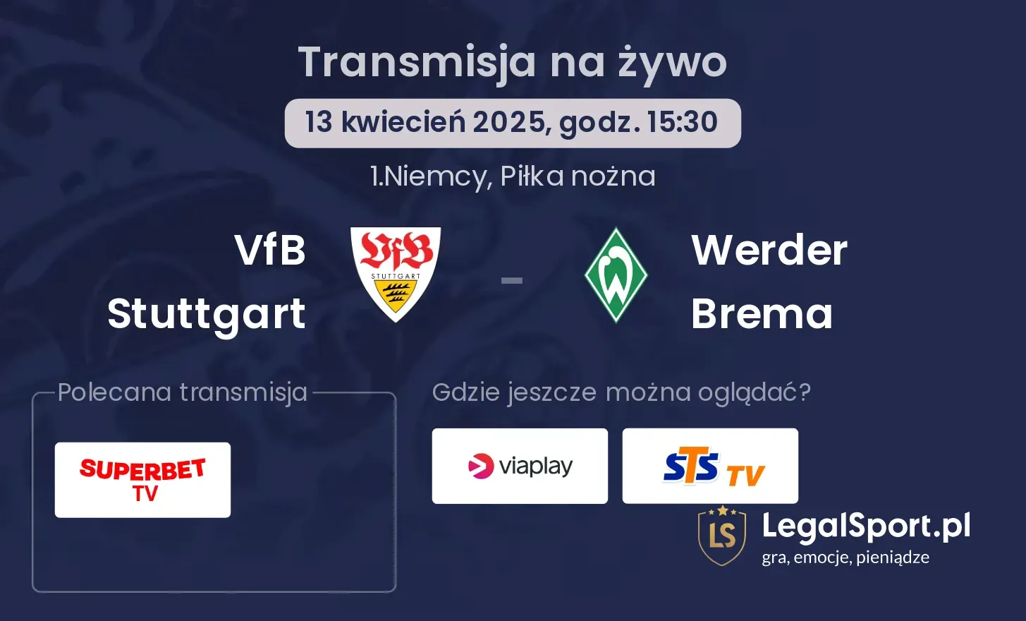 VfB Stuttgart - Werder Brema gdzie oglądać?
