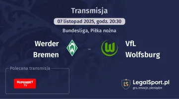 Werder Bremen - VfL Wolfsburg gdzie oglądać? (07.11)