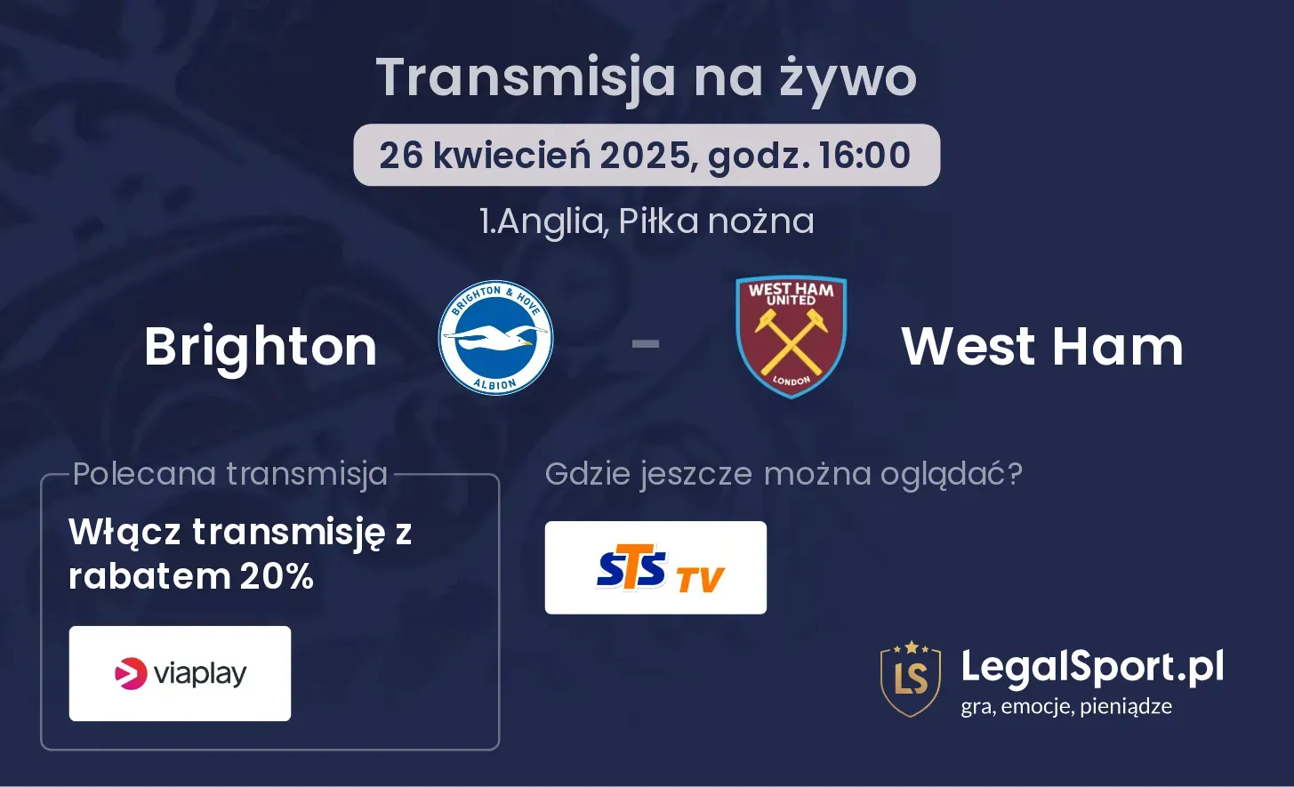 Brighton - West Ham gdzie oglądać?