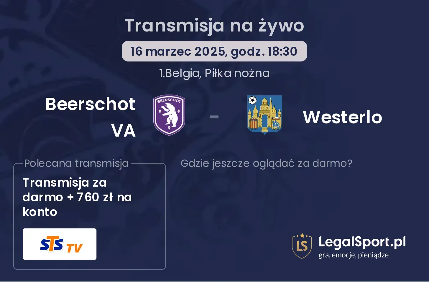 Beerschot VA - Westerlo gdzie oglądać?