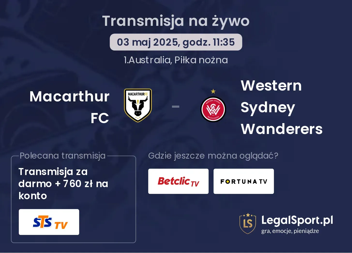 Macarthur FC - Western Sydney Wanderers gdzie oglądać?