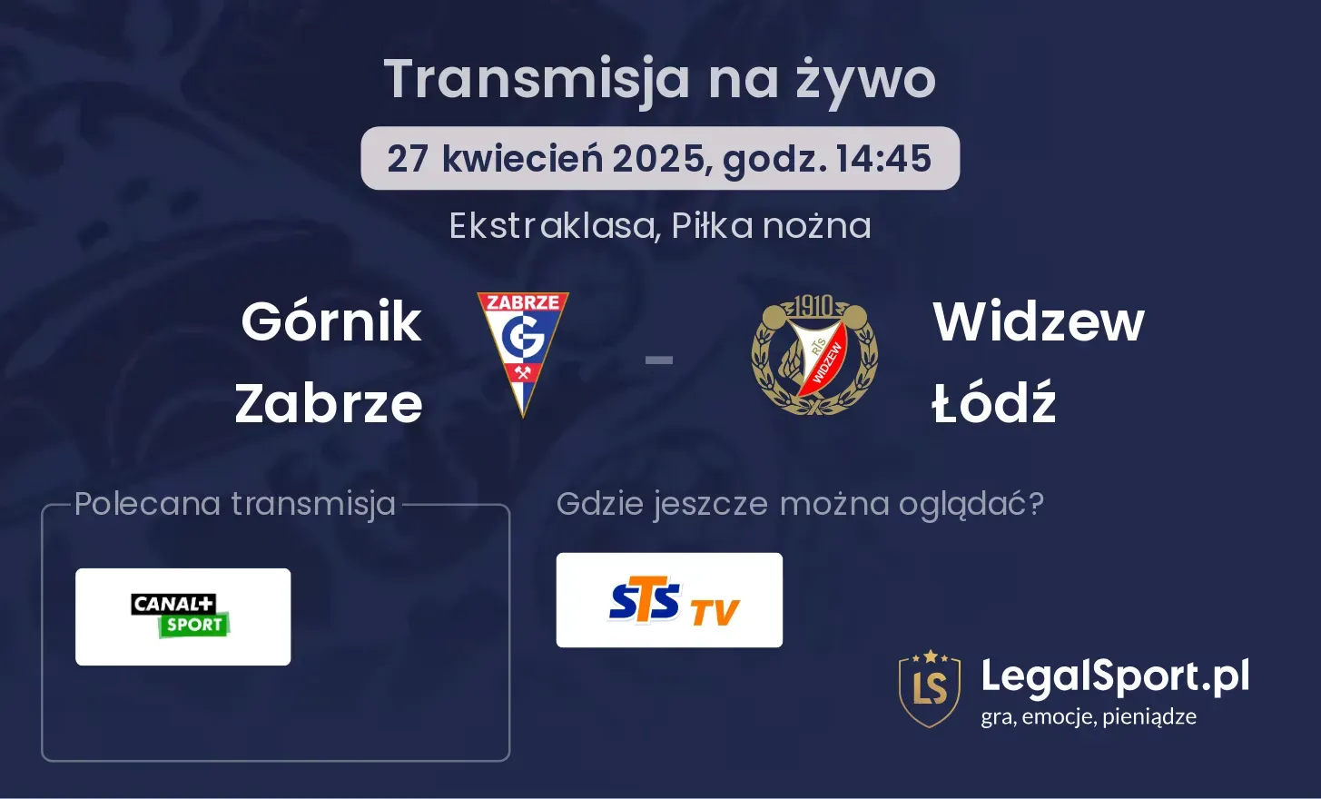 Górnik Zabrze - Widzew Łódź gdzie oglądać?