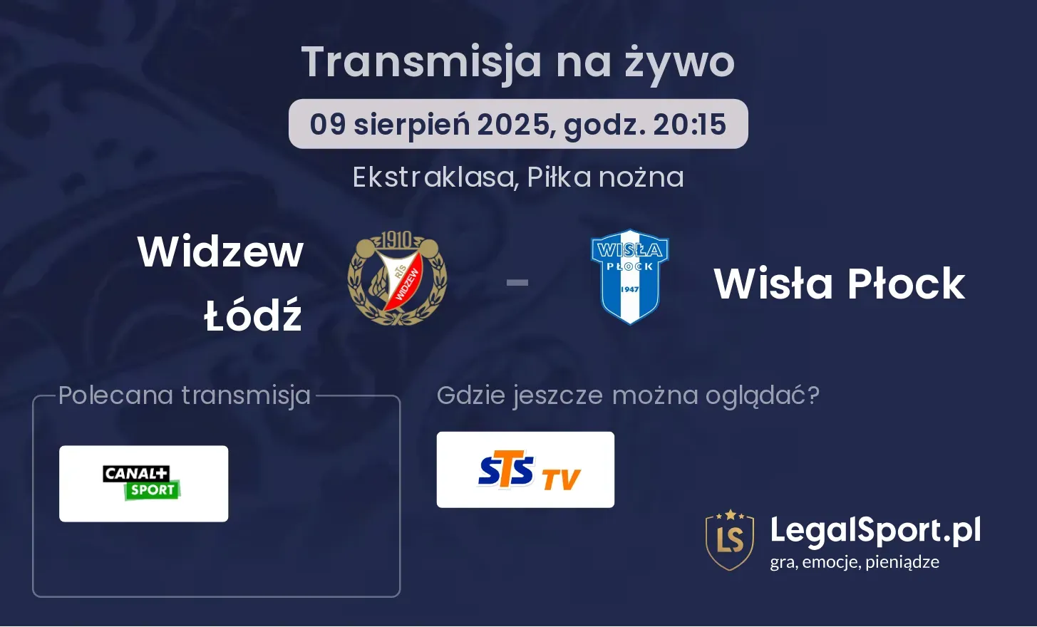 Widzew Łódź - Wisła Płock transmisja na żywo