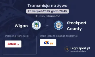 Wigan - Stockport County gdzie oglądać?