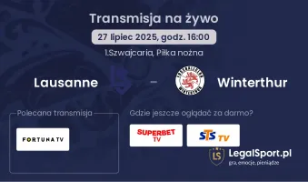 Lausanne - Winterthur gdzie oglądać?