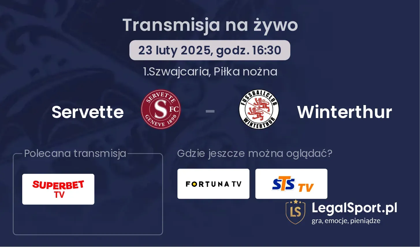 Servette - Winterthur gdzie oglądać transmisję?