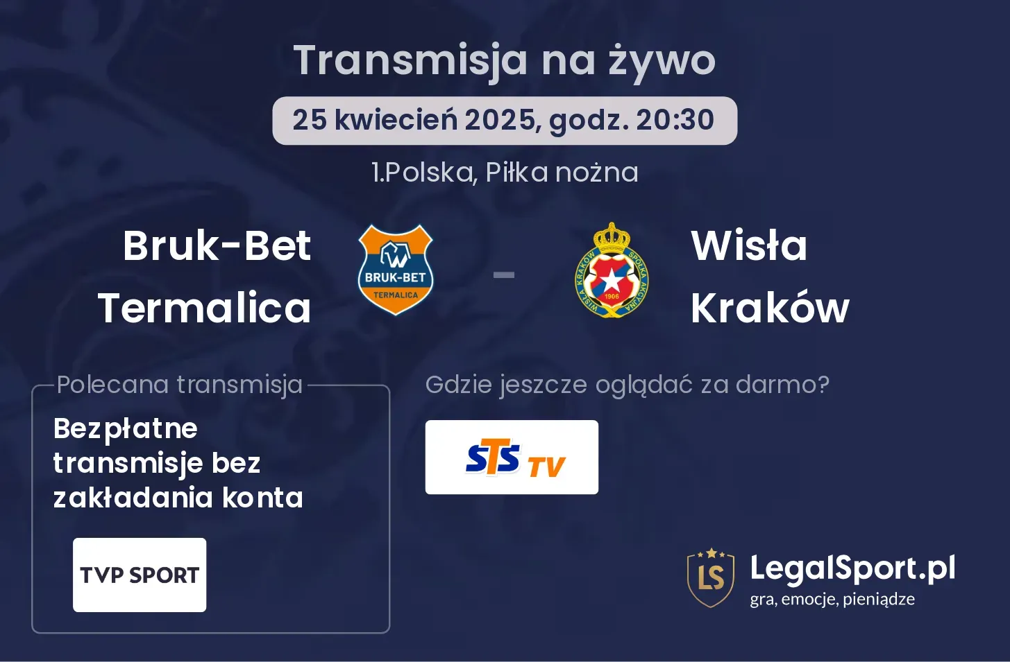 Bruk-Bet Termalica - Wisła Kraków gdzie oglądać?