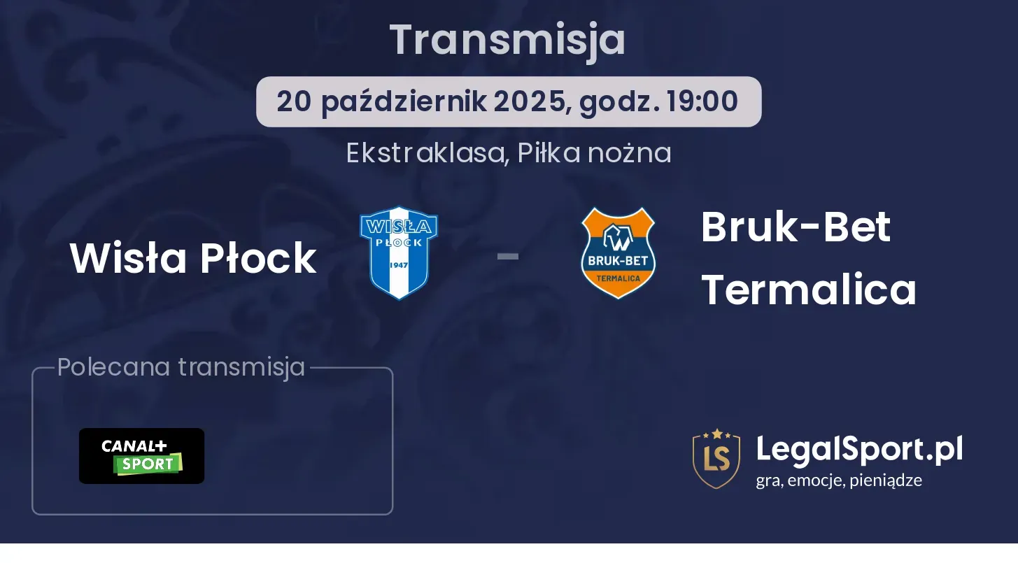 Wisła Płock - Bruk-Bet Termalica Transmisje