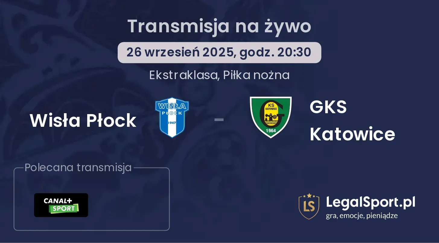 Wisła Płock - GKS Katowice transmisja na żywo