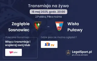 Zagłębie Sosnowiec - Wisła Puławy gdzie oglądać?