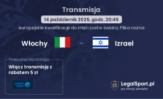 Włochy - Izrael gdzie oglądać?