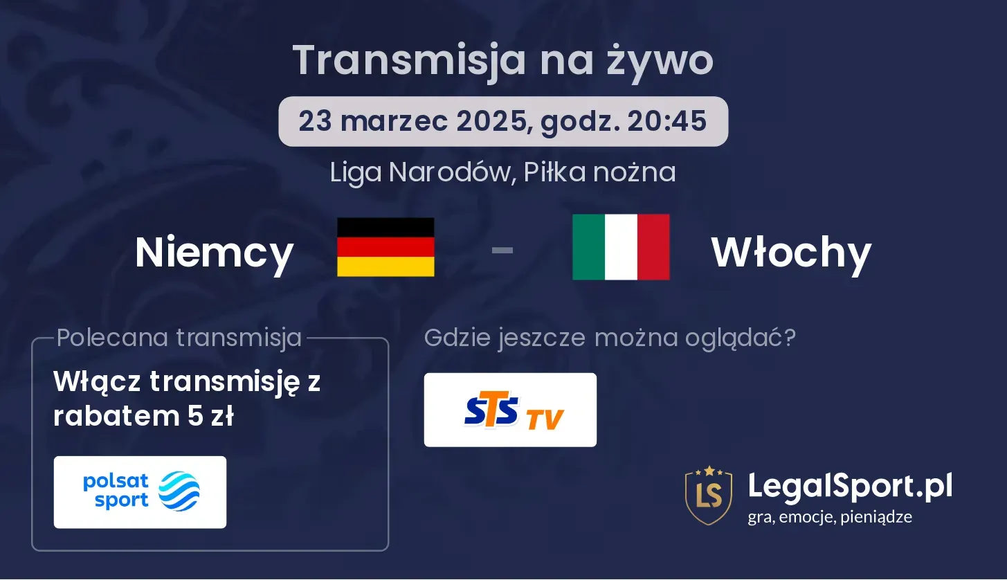 Niemcy - Włochy gdzie oglądać?