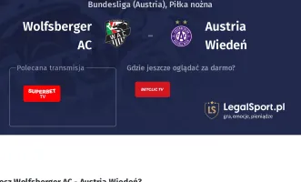 Wolfsberger AC - Austria Wiedeń gdzie oglądać? (06.12)