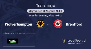 Wolverhampton - Brentford gdzie oglądać? (20.12)