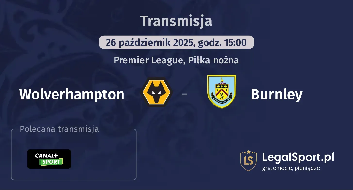 Wolverhampton - Burnley Transmisje