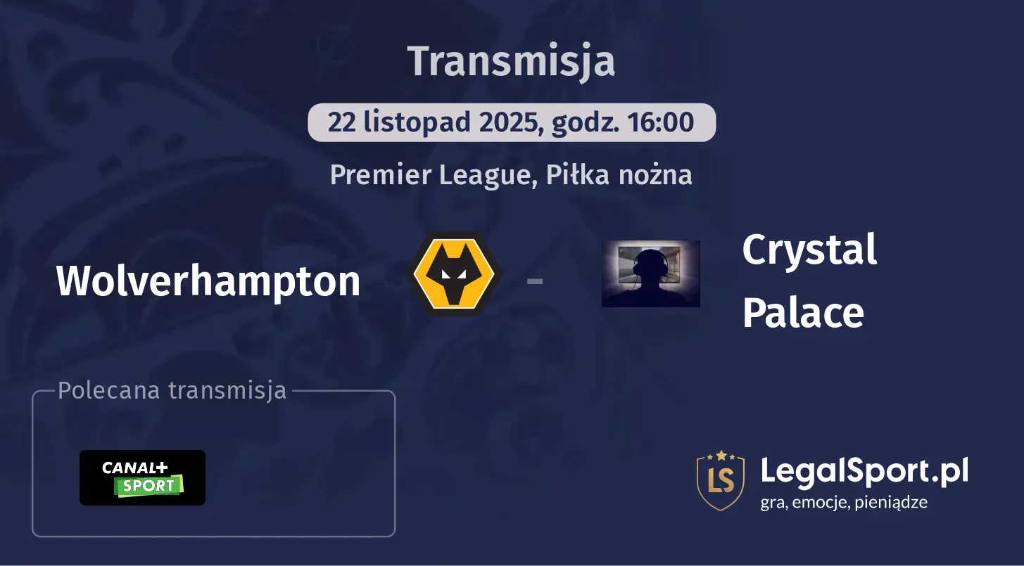 Wolverhampton - Crystal Palace Transmisje