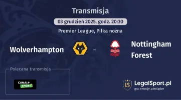 Wolverhampton - Nottingham Forest gdzie oglądać? (03.12)
