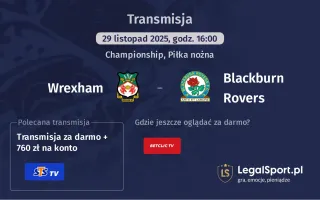 Wrexham - Blackburn Rovers gdzie oglądać? (29.11)