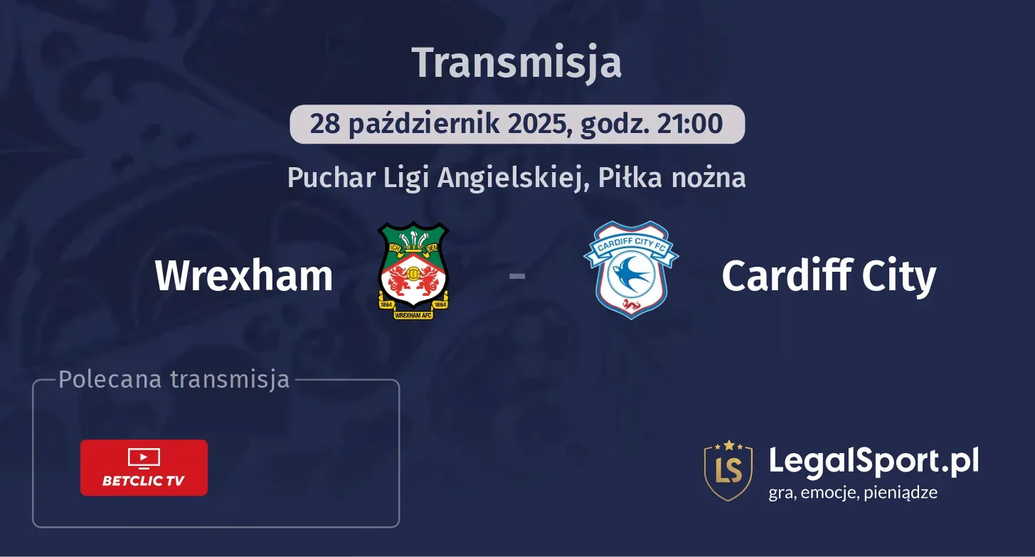 Wrexham - Cardiff City Transmisje